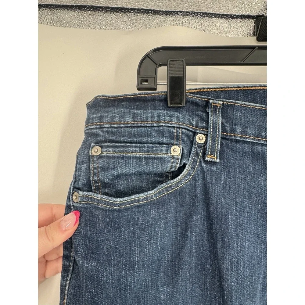 Levis Slim Fit Straight Leg 513 Jeans Mens 36x32 Blue Denim Cotton Dark Wash